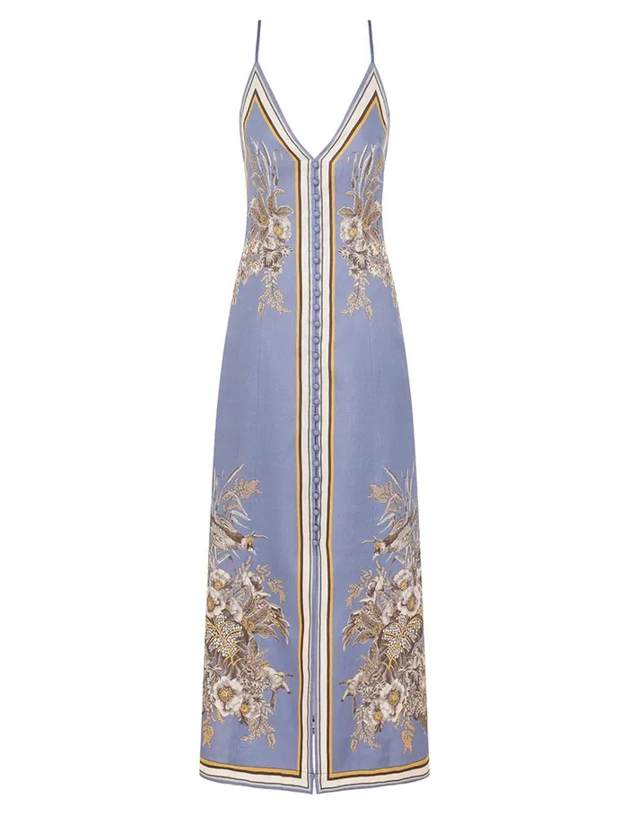 Women Dresses and Coverups Zimmermann Ottie Slip Dress Blue Floral