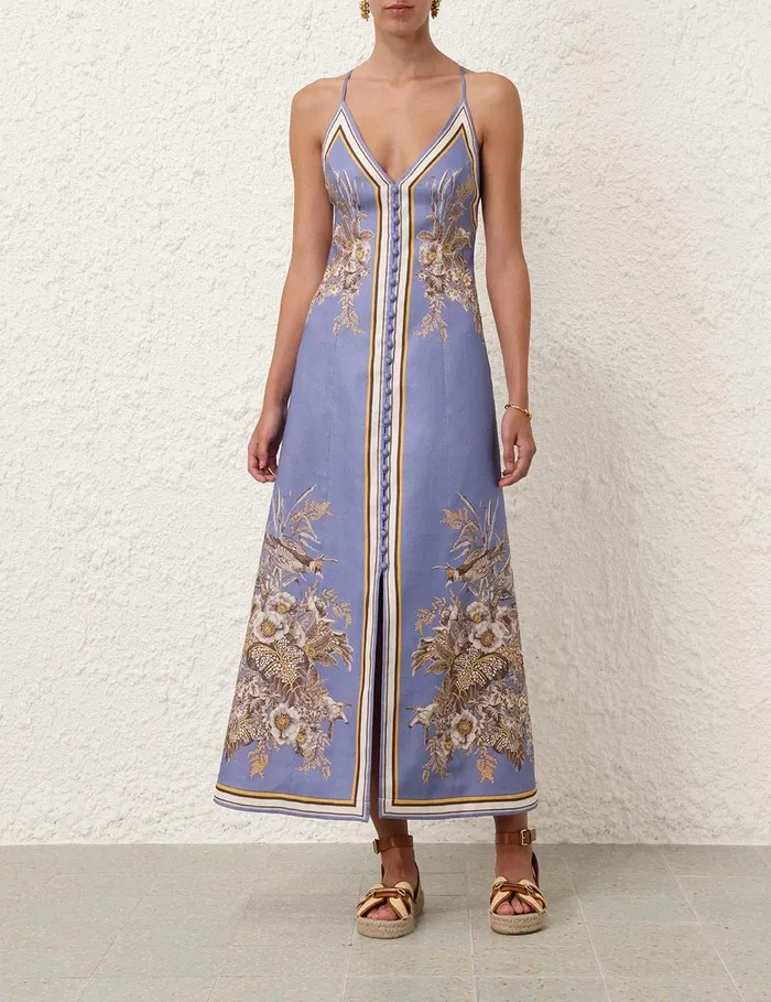 Women Dresses and Coverups Zimmermann Ottie Slip Dress Blue Floral