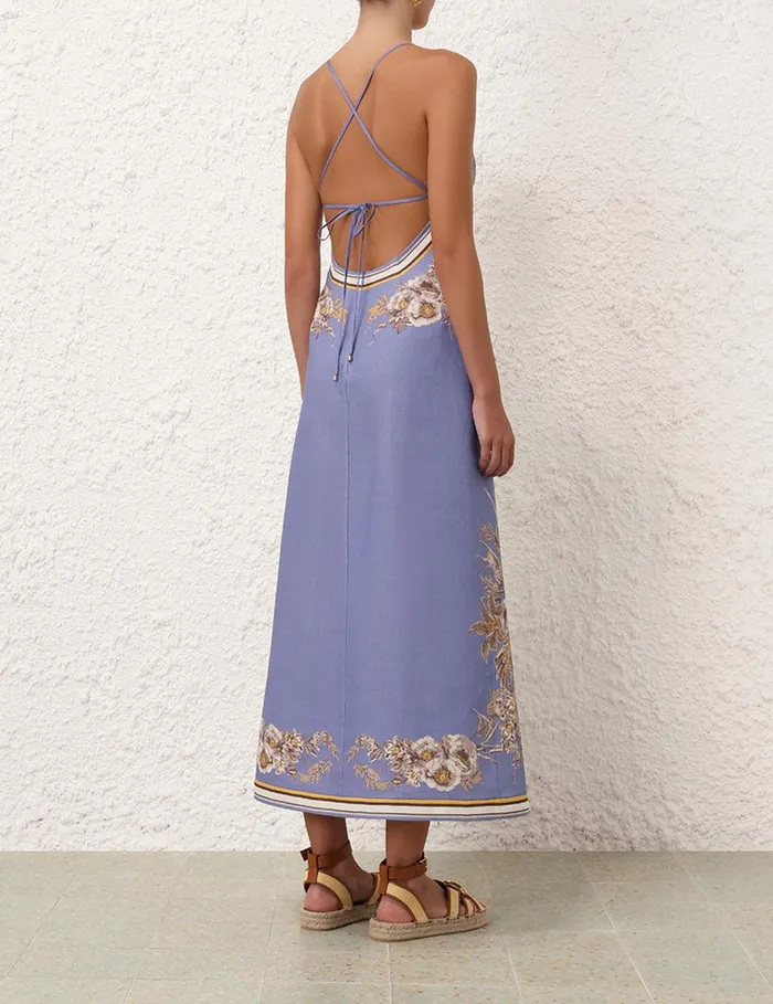 Women Dresses and Coverups Zimmermann Ottie Slip Dress Blue Floral