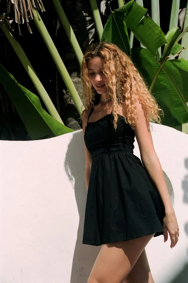 Women Dresses Cotton On Bubble Hem Mini Dress Black