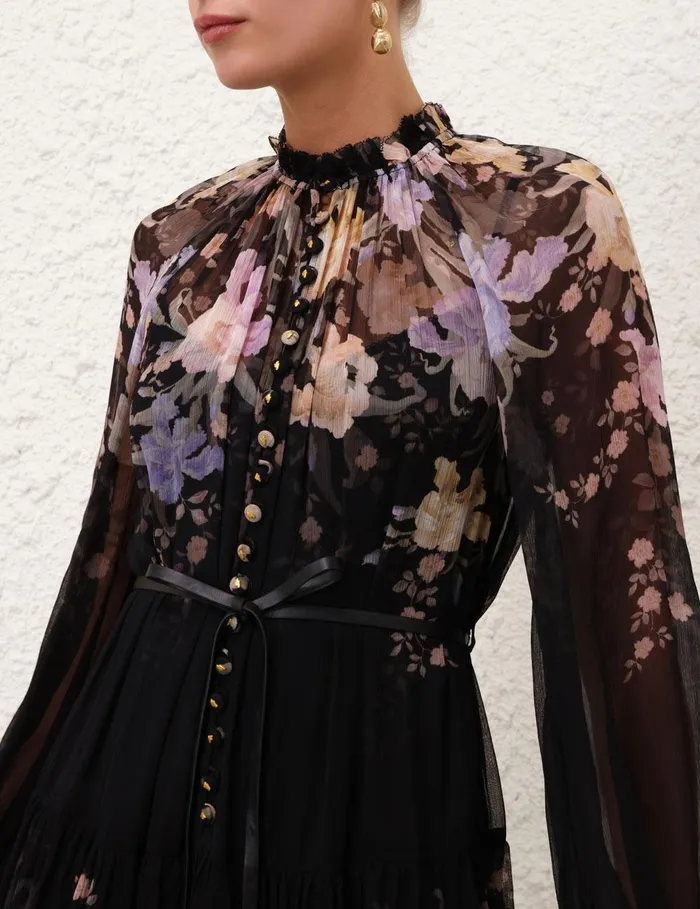 Women Dresses Zimmermann Eden Tiered Midi Dress Iris Sherbet