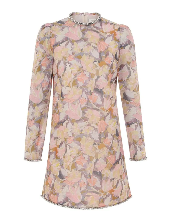 Women Dresses Zimmermann Illustration Diamante Mini Sorbetto Eden