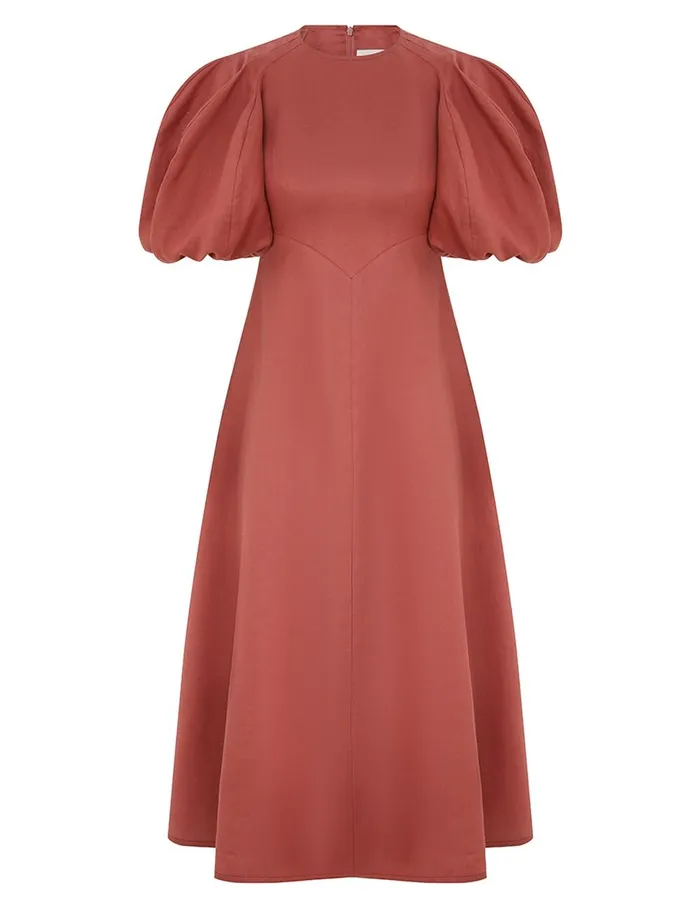 Women Dresses Zimmermann Midi Day Dress Lipstick