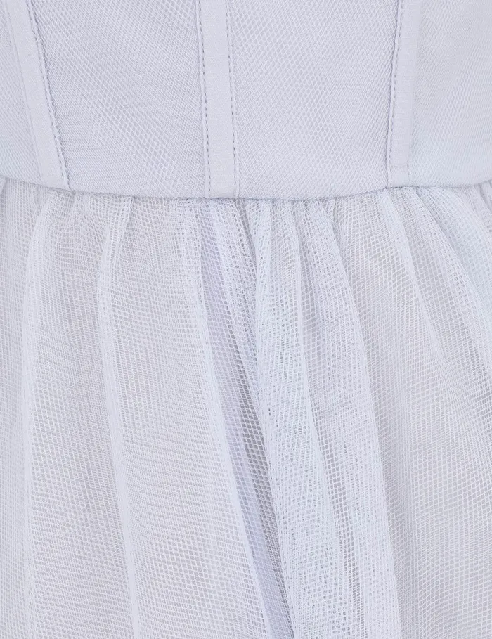 Women Dresses Zimmermann Tulle Corset Midi Dress Light Blue
