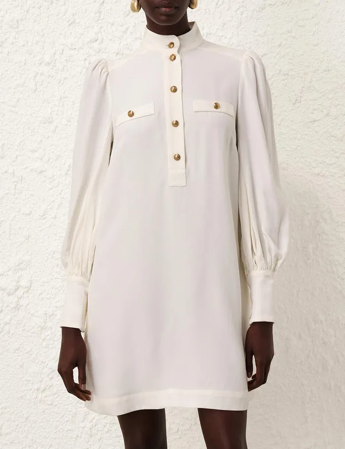 Women Dresses Zimmermann Utility Mini Dress Cream
