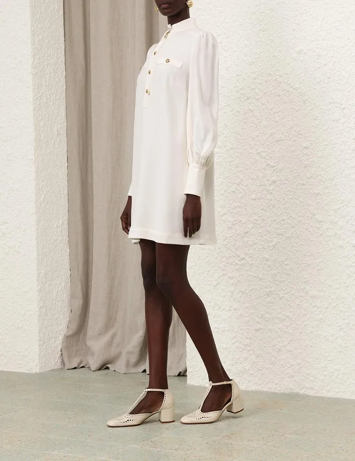 Women Dresses Zimmermann Utility Mini Dress Cream