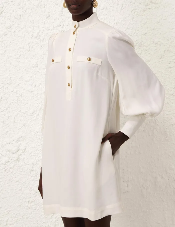 Women Dresses Zimmermann Utility Mini Dress Cream