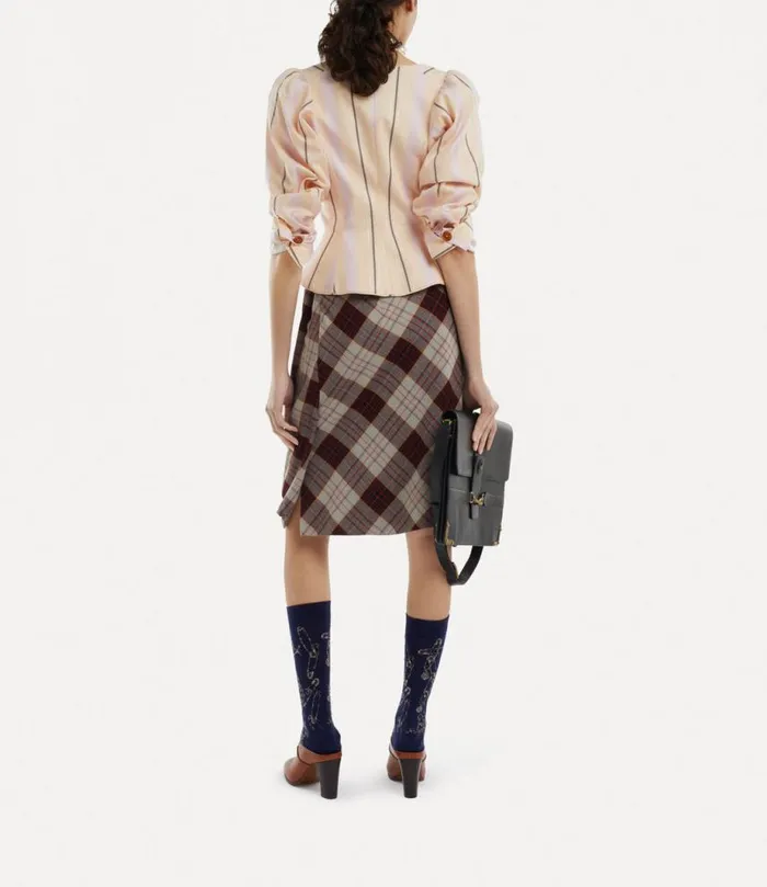 Women Drunken Drape Skirt Redcheck Vivienne Westwood Skirts Women Drunken Drape Skirt Redcheck Vivienne Westwood Skirts