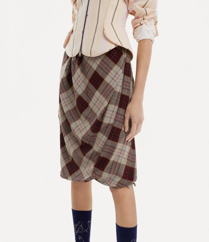 Women Drunken Drape Skirt Redcheck Vivienne Westwood Skirts Women Drunken Drape Skirt Redcheck Vivienne Westwood Skirts