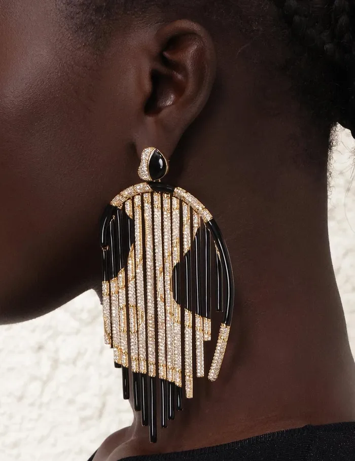 Women Earrings Zimmermann Stella Chandeliers Goldblack