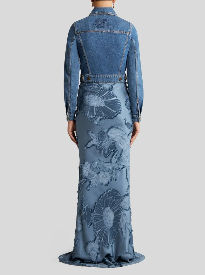 Women Etro Coats And Outerwear Denim Jacket Grey Women Etro Coats And Outerwear Denim Jacket Grey