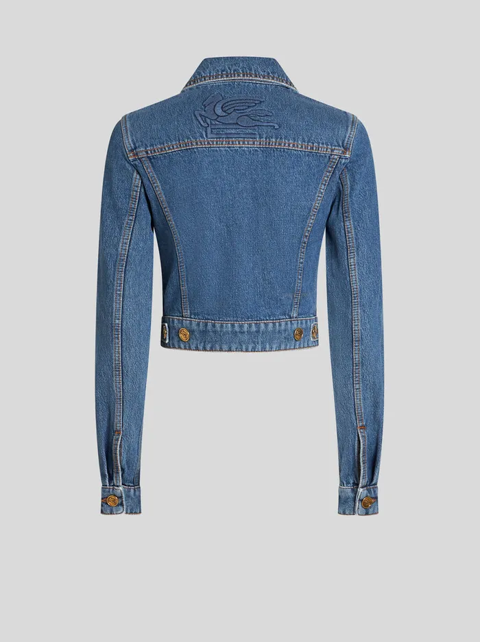 Women Etro Coats And Outerwear Denim Jacket Grey Women Etro Coats And Outerwear Denim Jacket Grey