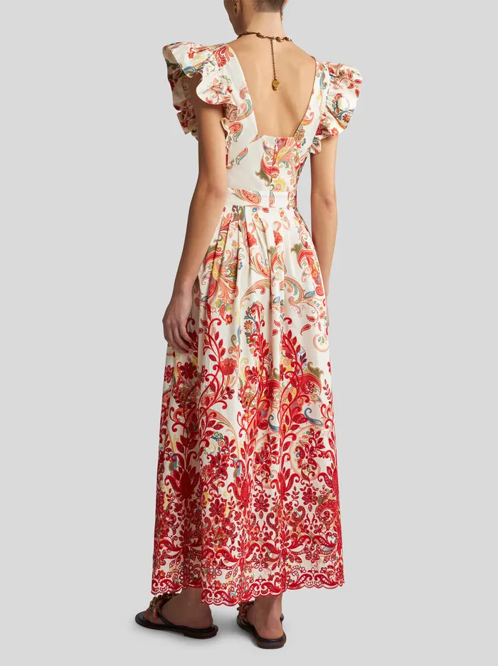 Women Etro Dresses Paisley Dress With Embroidery White