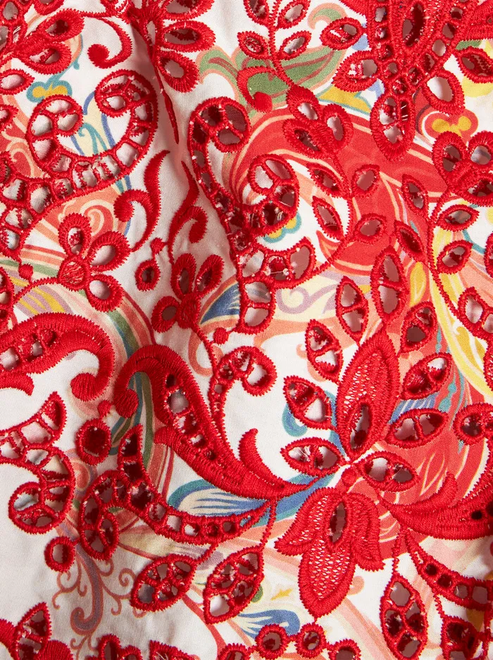 Women Etro Dresses Paisley Dress With Embroidery White
