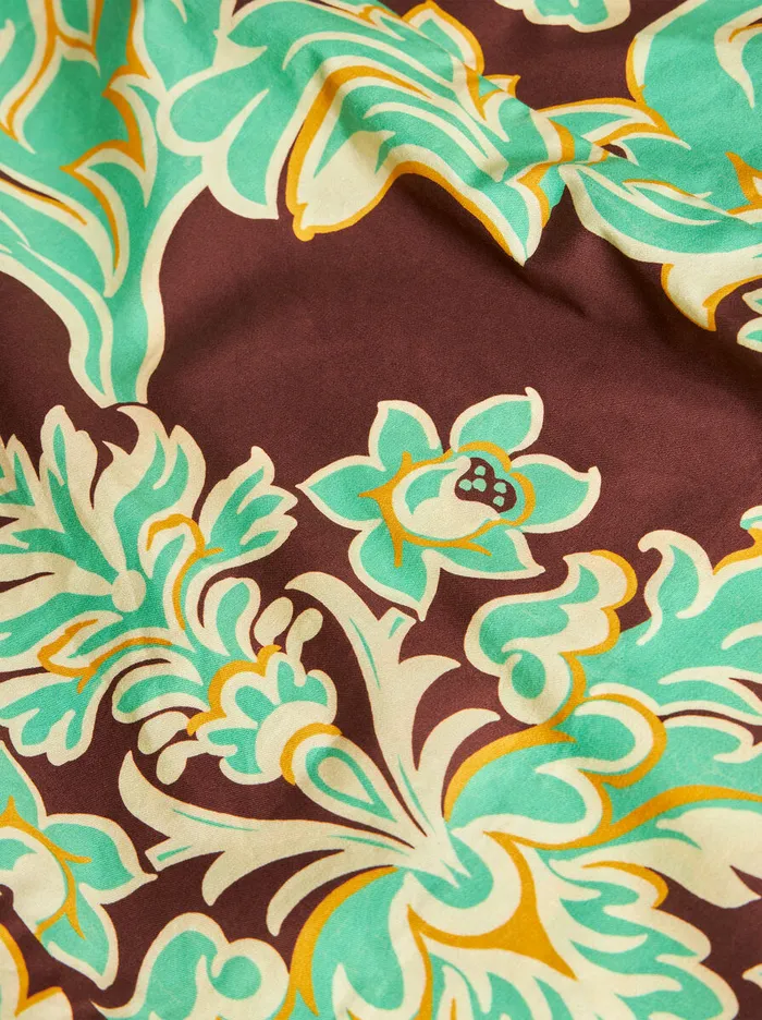 Women Etro Dresses Printed Cotton Dress Dark Brown Women Etro Dresses Printed Cotton Dress Dark Brown