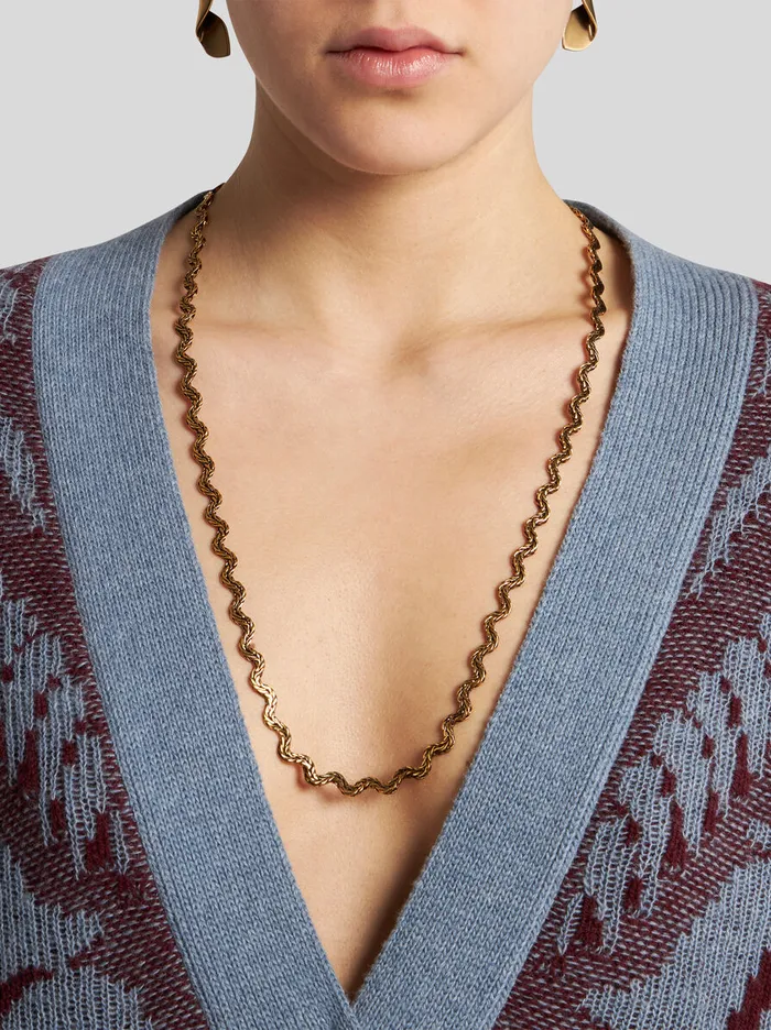 Women Etro Fashion Jewellery Charm Necklace Gold Women Etro Fashion Jewellery Charm Necklace Gold