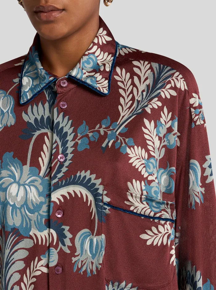 Women Etro Shirts And Blouses Shirt With Print Burgundy