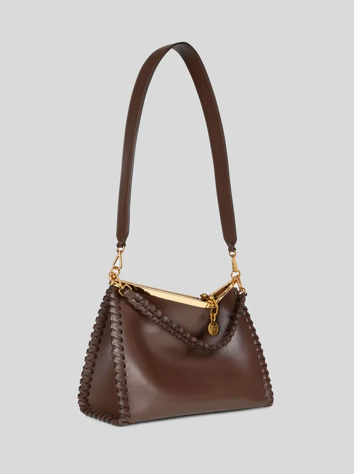 Women Etro Shoulder Bags Large Vela Bag With Thread Work Brown Women Etro Shoulder Bags Large Vela Bag With Thread Work Brown