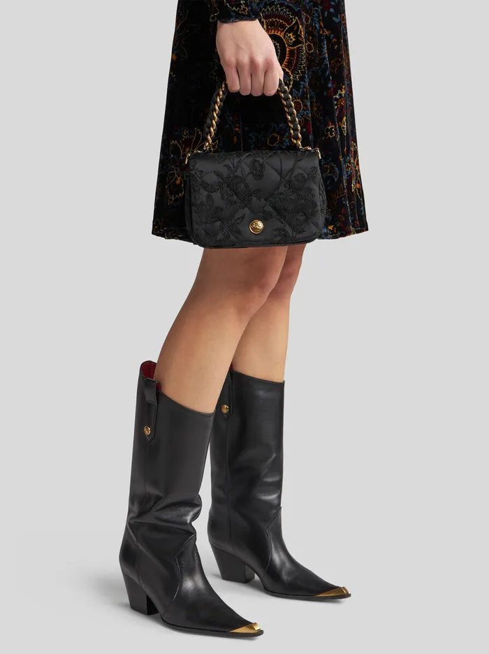 Women Etro Shoulder Bags Quilted Small Bond Bag Black Women Etro Shoulder Bags Quilted Small Bond Bag Black