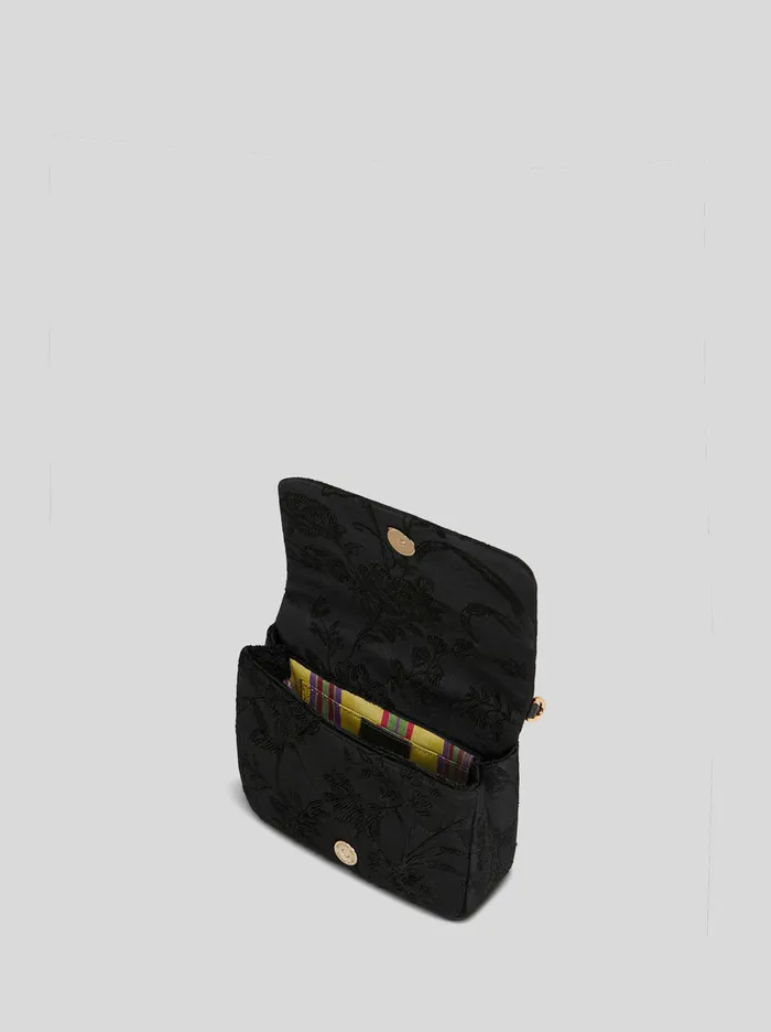 Women Etro Shoulder Bags Quilted Small Bond Bag Black Women Etro Shoulder Bags Quilted Small Bond Bag Black