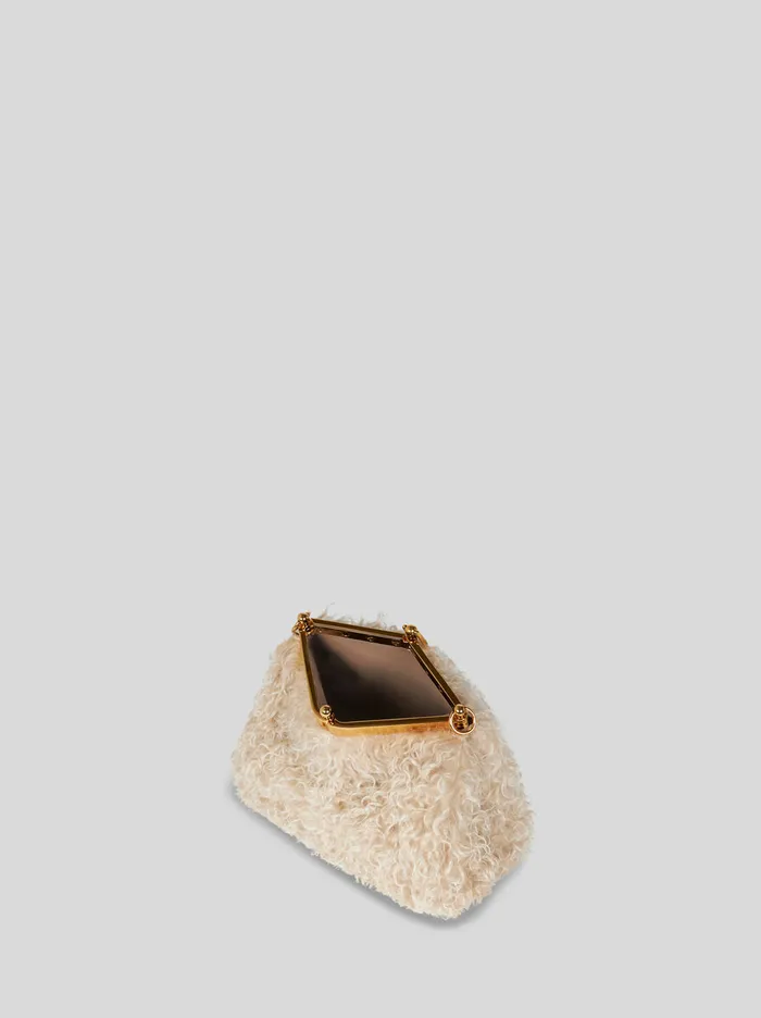 Women Etro Shoulder Bags Small Wool And Mohair Vela Bag Beige Women Etro Shoulder Bags Small Wool And Mohair Vela Bag Beige