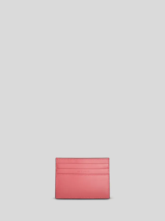Women Etro Wallets And Credit Card Holder Leather Card Holder With Pegaso Red Women Etro Wallets And Credit Card Holder Leather Card Holder With Pegaso Red