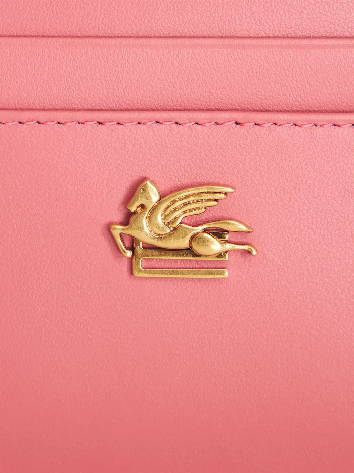Women Etro Wallets And Credit Card Holder Leather Card Holder With Pegaso Red Women Etro Wallets And Credit Card Holder Leather Card Holder With Pegaso Red
