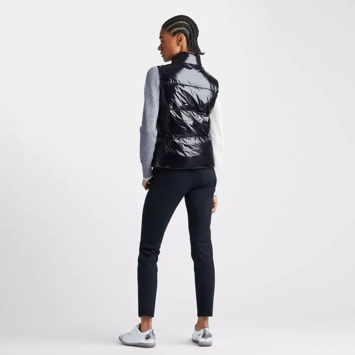 Women GFORE Black Quilted Polished Nylon Merino Wool Lined Puffer Golf Vest Women GFORE Black Quilted Polished Nylon Merino Wool Lined Puffer Golf Vest