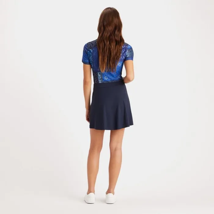 Women GFORE Navy Silky Tech Nylon ALine Skort Golf Skirts