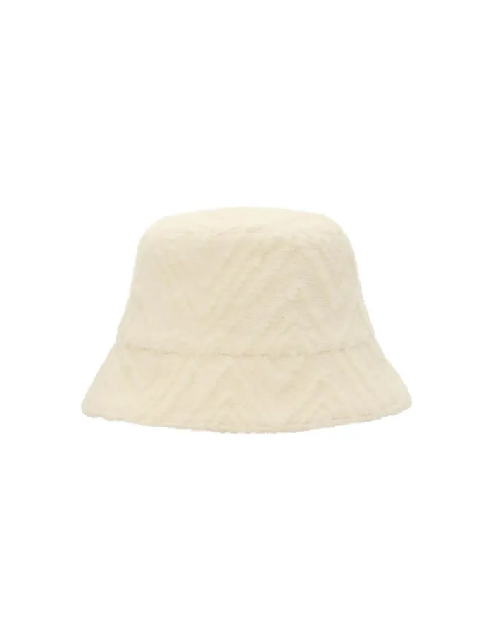 Women Hats Zimmermann Chevron Bucket Hat Cream