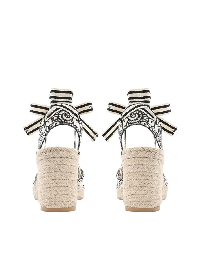 Women Heeled Sandals Zimmermann Sol Espadrille 95 Onyx