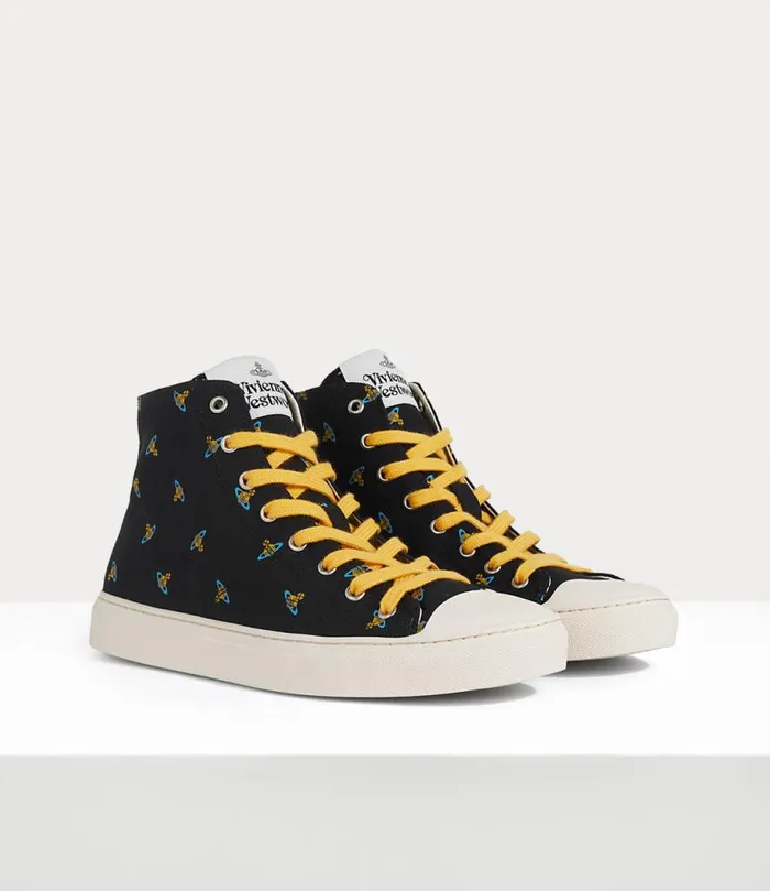 Women High Top Canvas Plimsoll Blackbabyorbs Vivienne Westwood Trainers Women High Top Canvas Plimsoll Blackbabyorbs Vivienne Westwood Trainers