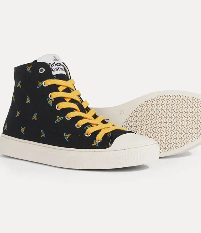 Women High Top Canvas Plimsoll Blackbabyorbs Vivienne Westwood Trainers Women High Top Canvas Plimsoll Blackbabyorbs Vivienne Westwood Trainers
