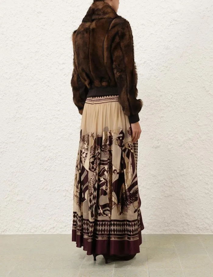Women Jackets and Coats Zimmermann Illustration Shearling Jacket Chocolate