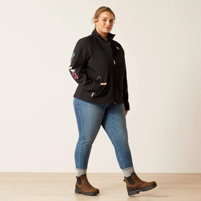 Women Jackets and Vests Ariat Classic Team Softshell MEXICO Jacket Black