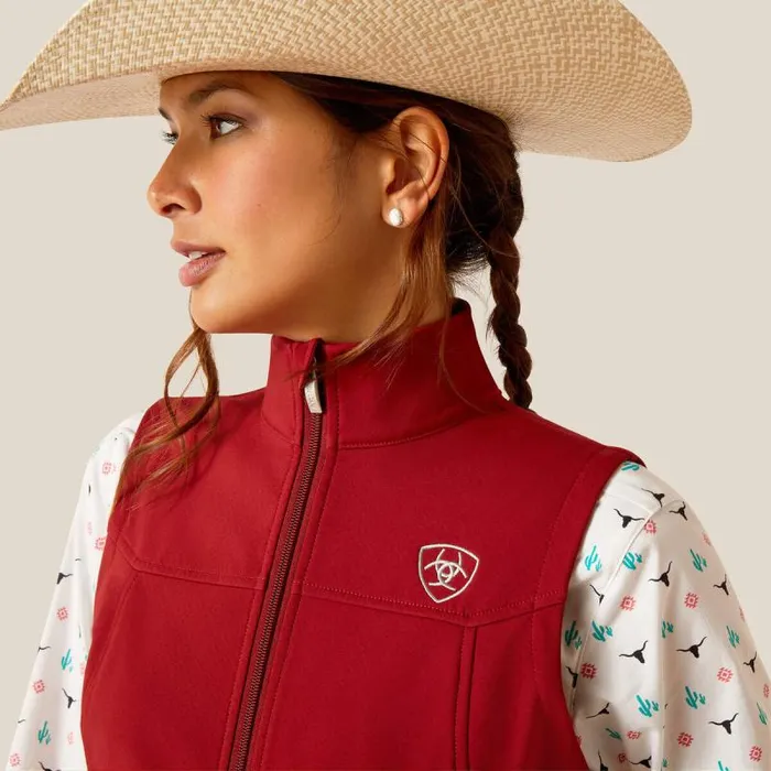 Women Jackets and Vests Ariat New Team Softshell Vest Sundried Tomato Women Jackets and Vests Ariat New Team Softshell Vest Sundried Tomato