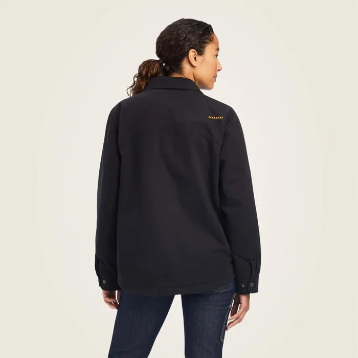 Women Jackets and Vests Ariat Rebar Classic Canvas Shirt Jacket Black Women Jackets and Vests Ariat Rebar Classic Canvas Shirt Jacket Black