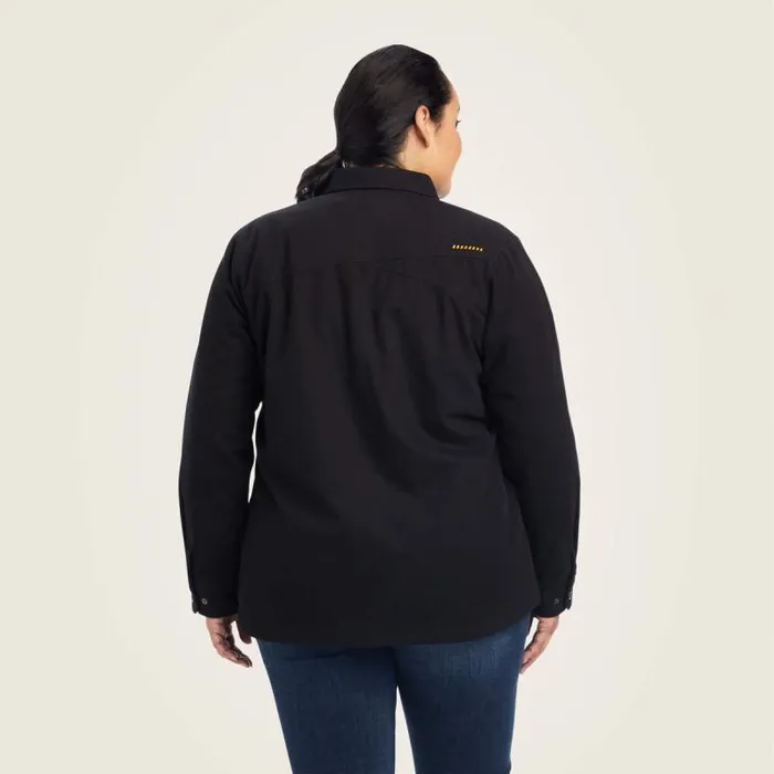 Women Jackets and Vests Ariat Rebar Classic Canvas Shirt Jacket Black Women Jackets and Vests Ariat Rebar Classic Canvas Shirt Jacket Black