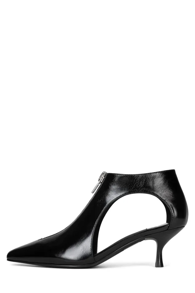 Women Jeffrey Campbell Ankle To Mid POINTING Black Silver