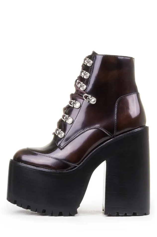 Women Jeffrey Campbell Boot FERNROCK Wine Box