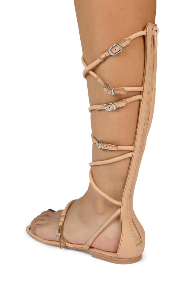 Women Jeffrey Campbell Flat GLADIA Tan Suede