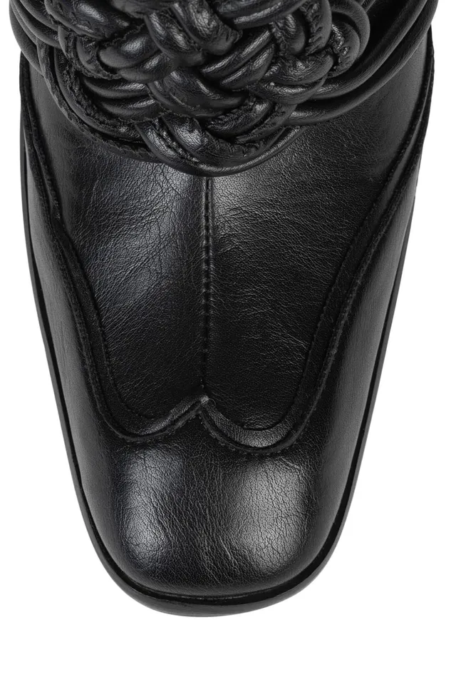 Women Jeffrey Campbell Knee To Thigh THELOOT Black Shiny
