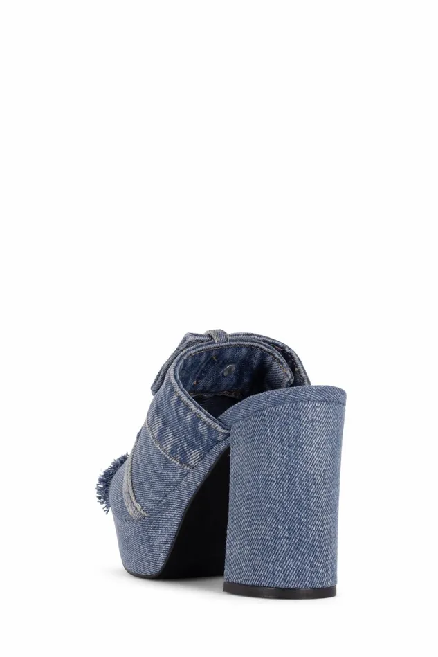 Women Jeffrey Campbell Mule MAGDAJN Blue Denim