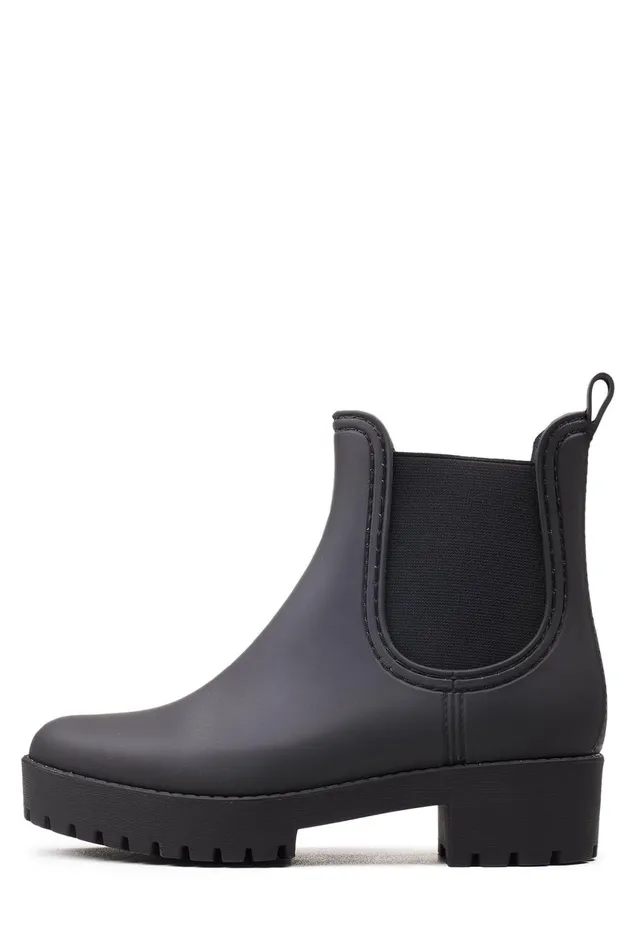 Women Jeffrey Campbell Rain Boots CLOUDY Black Matte Black