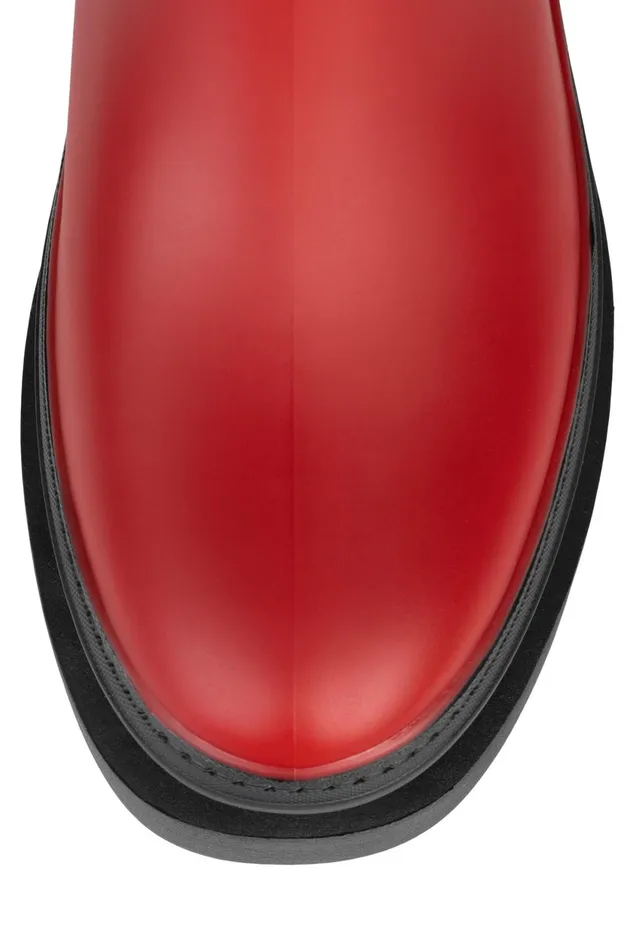 Women Jeffrey Campbell Rain Boots RAINSTORM Red Black