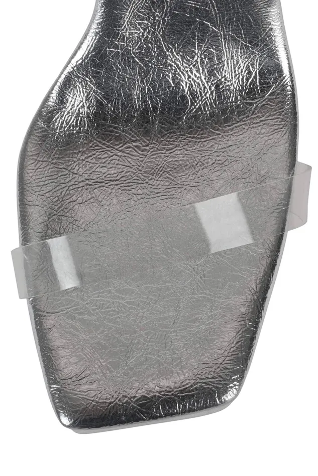 Women Jeffrey Campbell Sandal DREAMING Clear Silver
