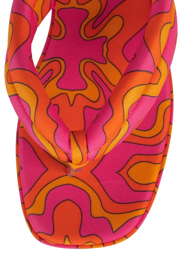 Women Jeffrey Campbell Sandal LUAU Fuchsia Multi Print