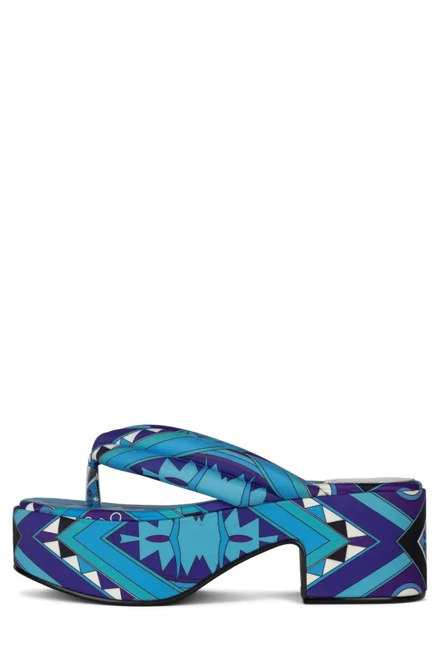 Women Jeffrey Campbell Sandal LUAU Fuchsia Multi Print