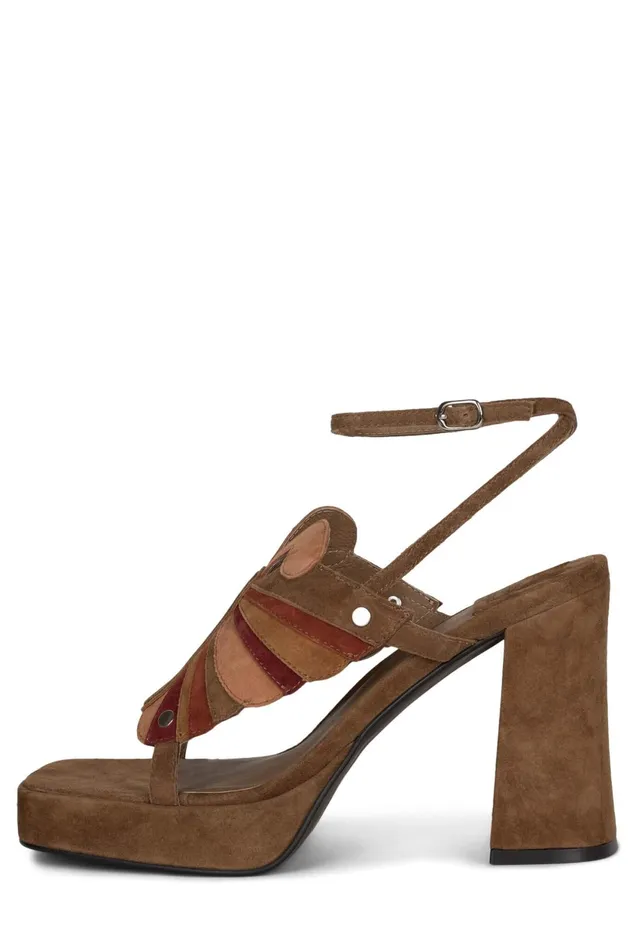 Women Jeffrey Campbell Sandal MONARCHL Blue Suede Combo