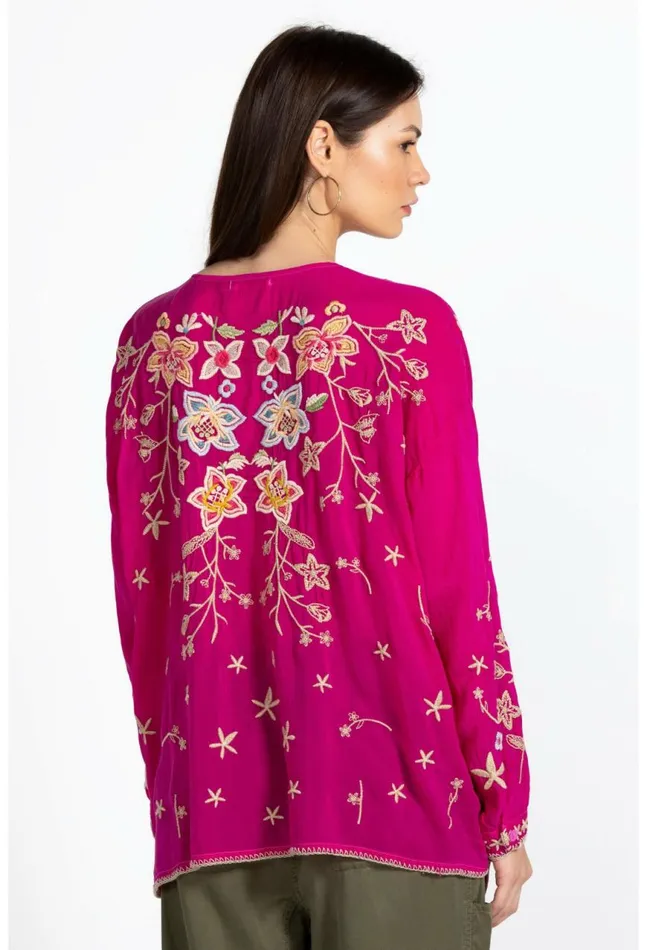 Women Jenai Blouse Festival Fuschia Johnny Was Tops